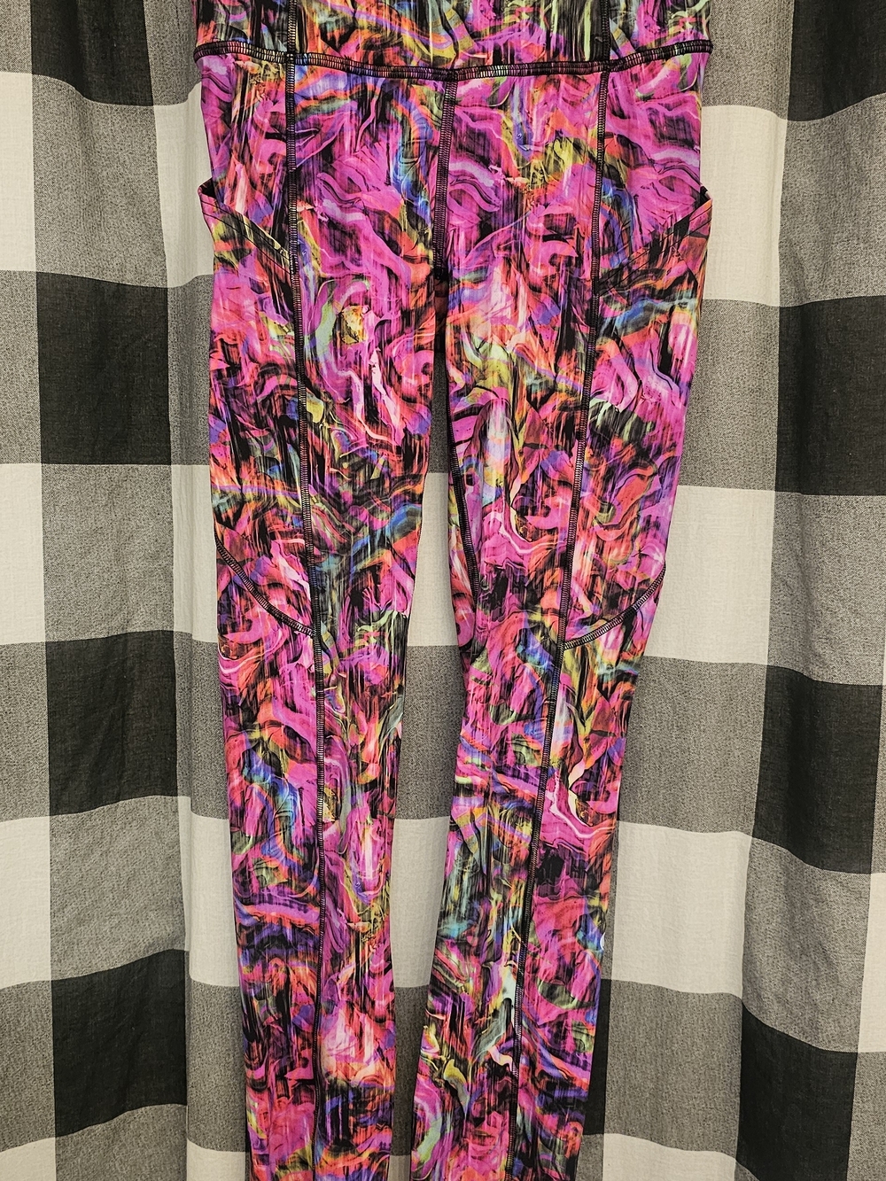 lululemon athletica Bright Pink & Purple Floral Active Leggings